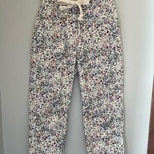 ☀️ Women’s Floral Print Drawstring Jeans - White
